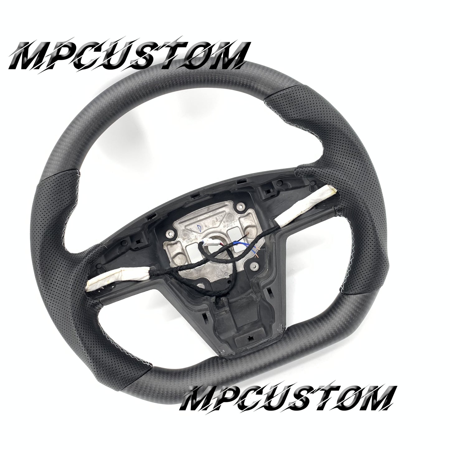 Mpcustom for Tesla new model S carbon fiber steering wheel matte