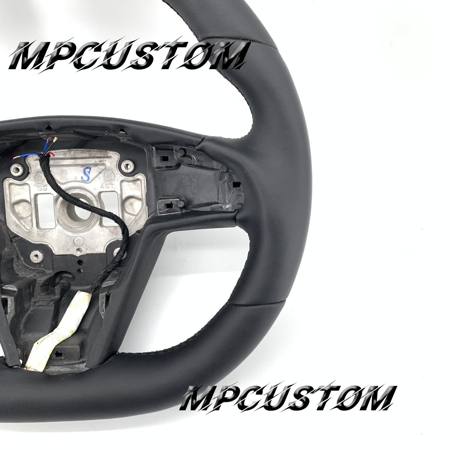 Mpcustom for Tesla new model S carbon fiber steering wheel flat bottom