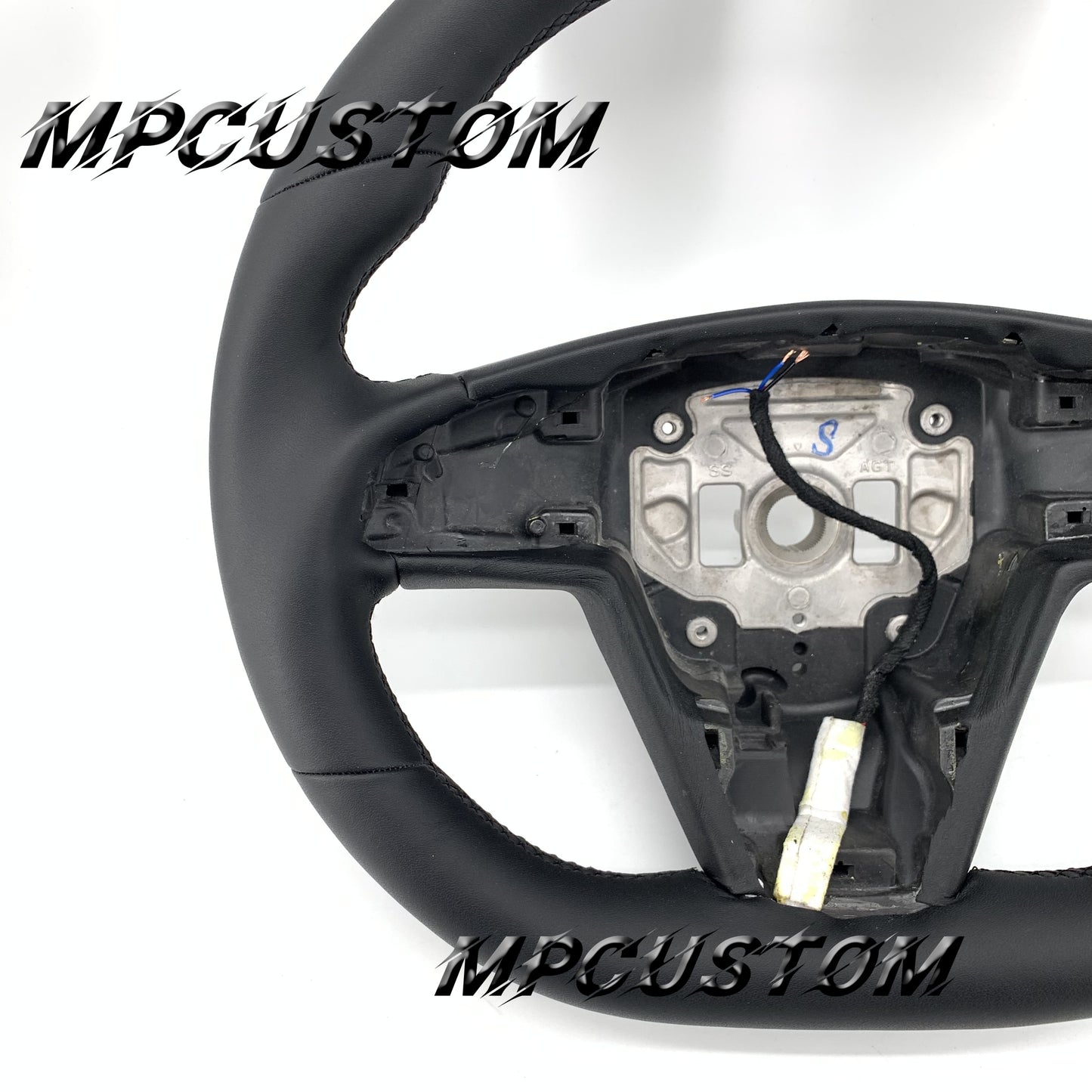 Mpcustom for Tesla new model S carbon fiber steering wheel flat bottom