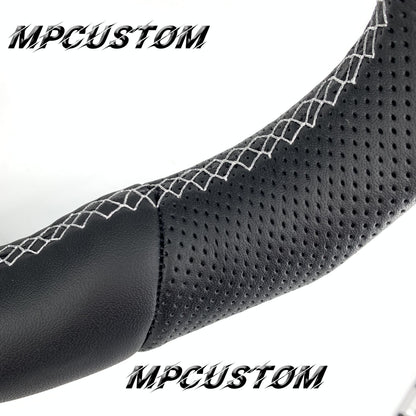 Mpcustom for Infiniti Q50 2014-2017 carbon fiber steering wheel white stitching