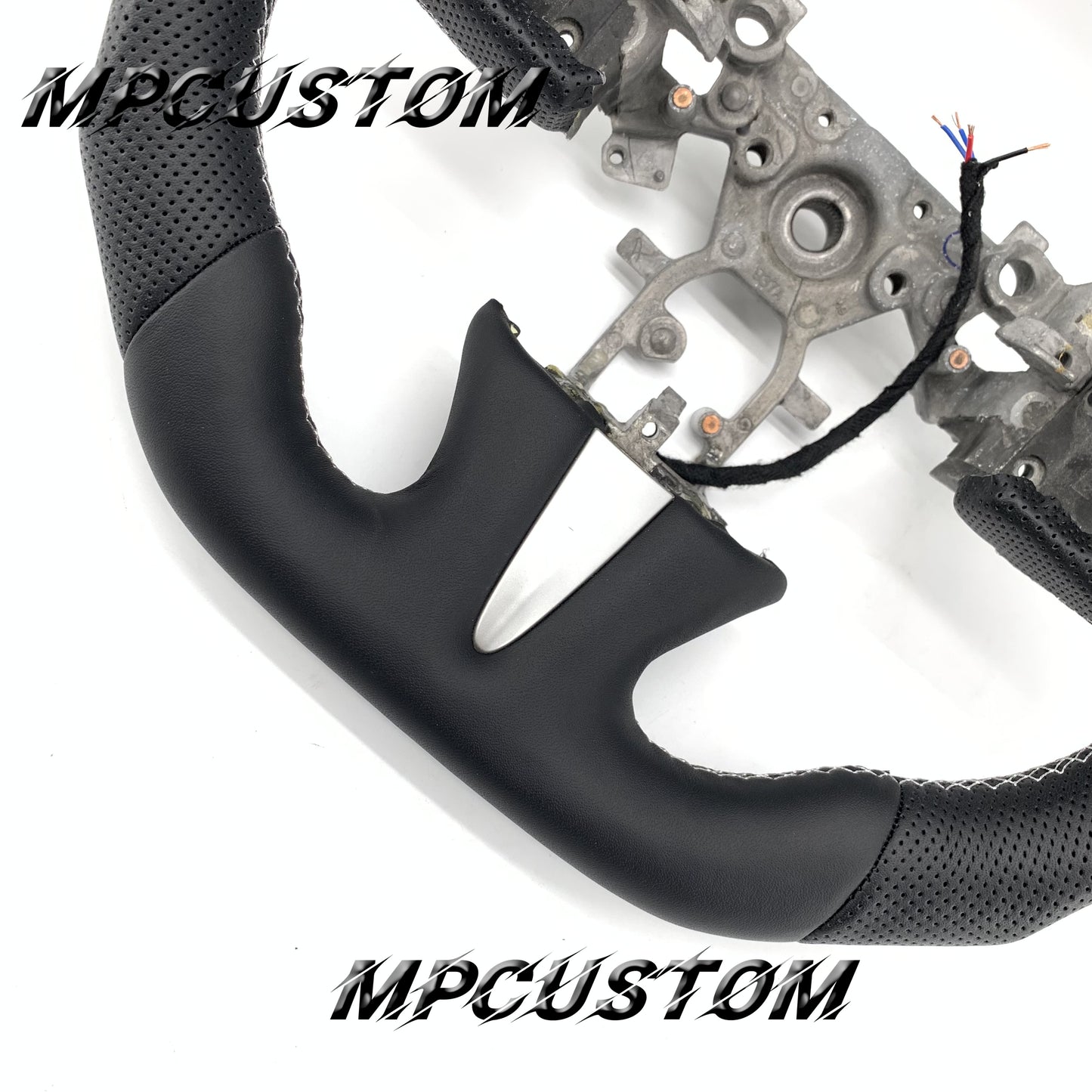 Mpcustom for Infiniti Q50 2014-2017 carbon fiber steering wheel white stitching
