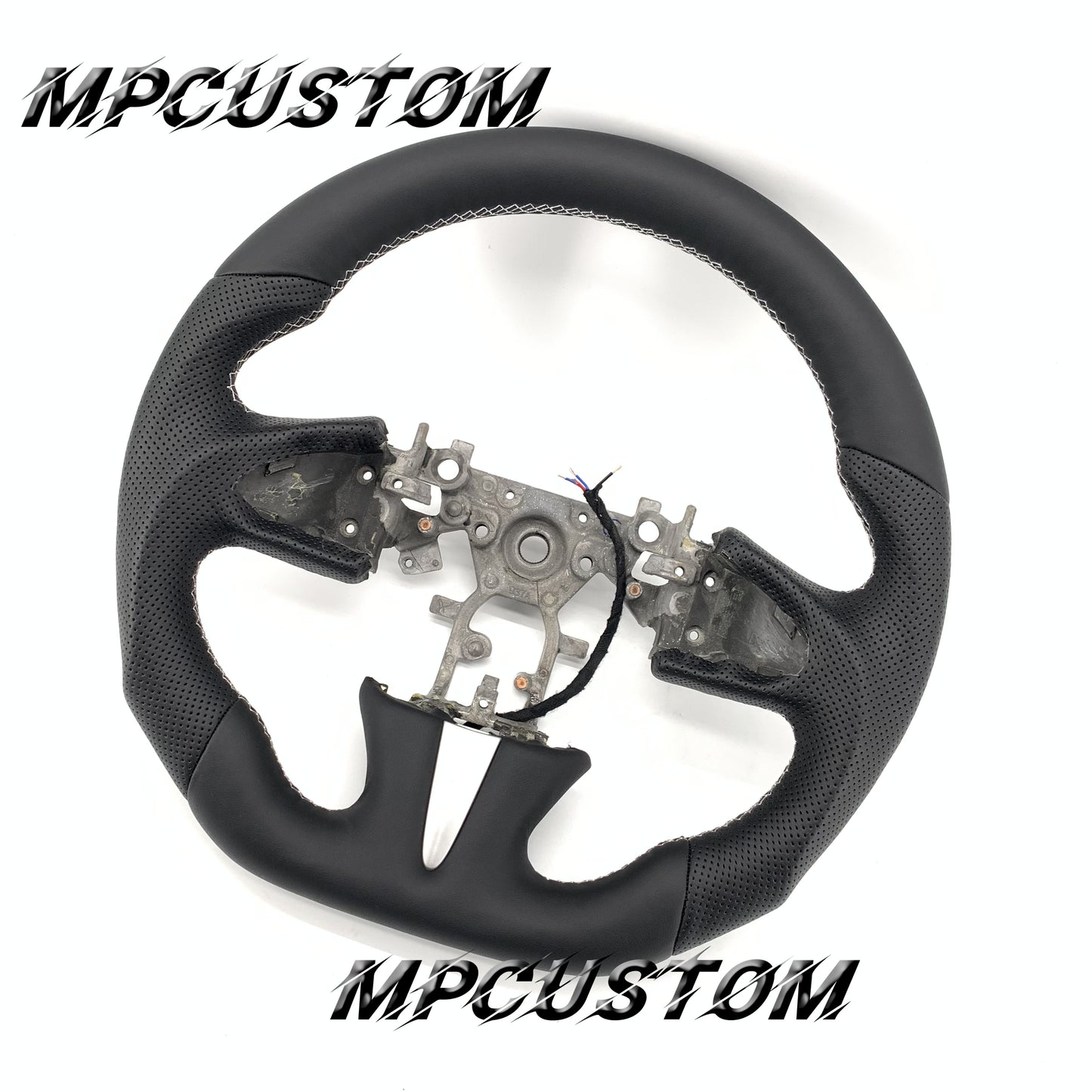 Mpcustom for Infiniti Q50 2014-2017 carbon fiber steering wheel white stitching