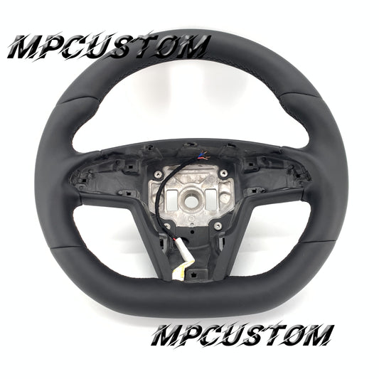 Mpcustom for Tesla new model S carbon fiber steering wheel round top