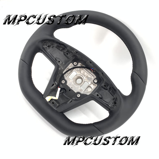 Mpcustom for Tesla new model S carbon fiber steering wheel flat bottom