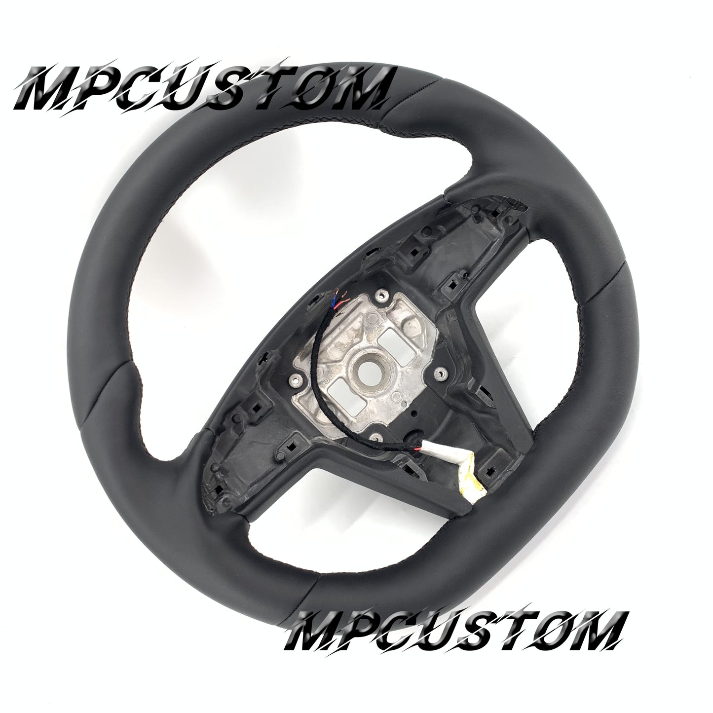 Mpcustom for Tesla new model S carbon fiber steering wheel smooth and flat bottom