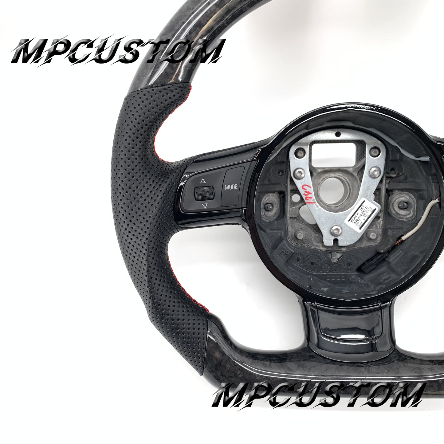 Mpcustom for Audi R8 2008-2015 carbon fiber steering wheel perforated leather