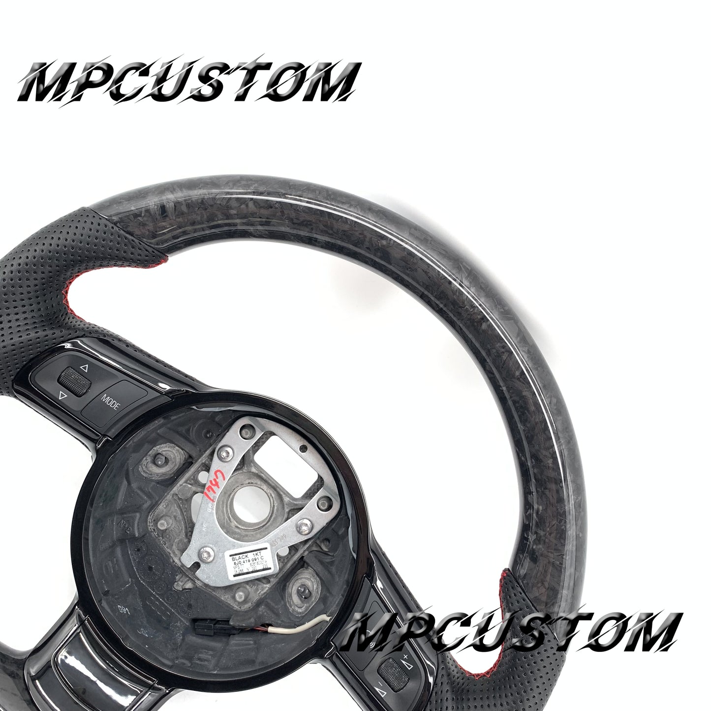 Mpcustom for Audi R8 2008-2015 carbon fiber steering wheel perforated leather