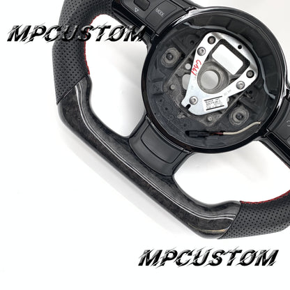 Mpcustom for Audi R8 2008-2015 carbon fiber steering wheel perforated leather