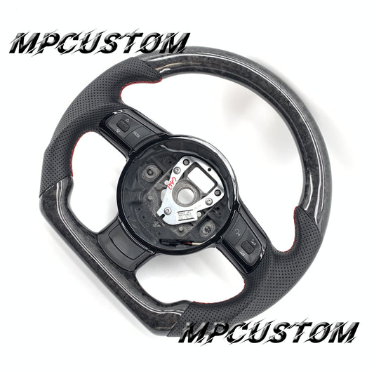 Mpcustom for Audi R8 2008-2015 carbon fiber steering wheel perforated leather