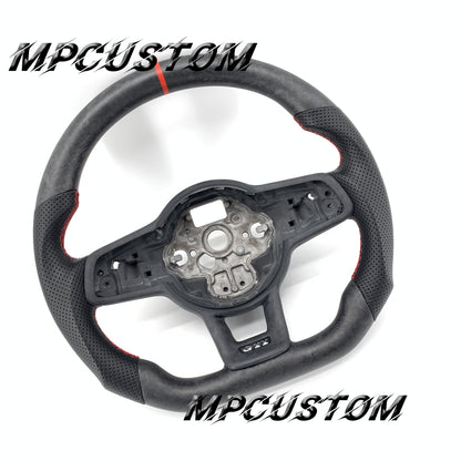 Mpcustom for Volkswagen MK7 2015-2019 carbon fiber steering wheel red stripe line