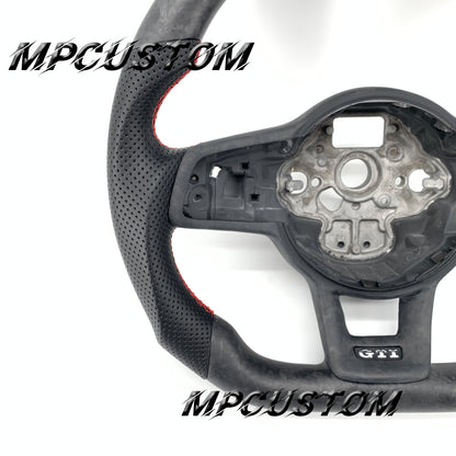 Mpcustom for Volkswagen MK7 2015-2019 carbon fiber steering wheel red stripe line