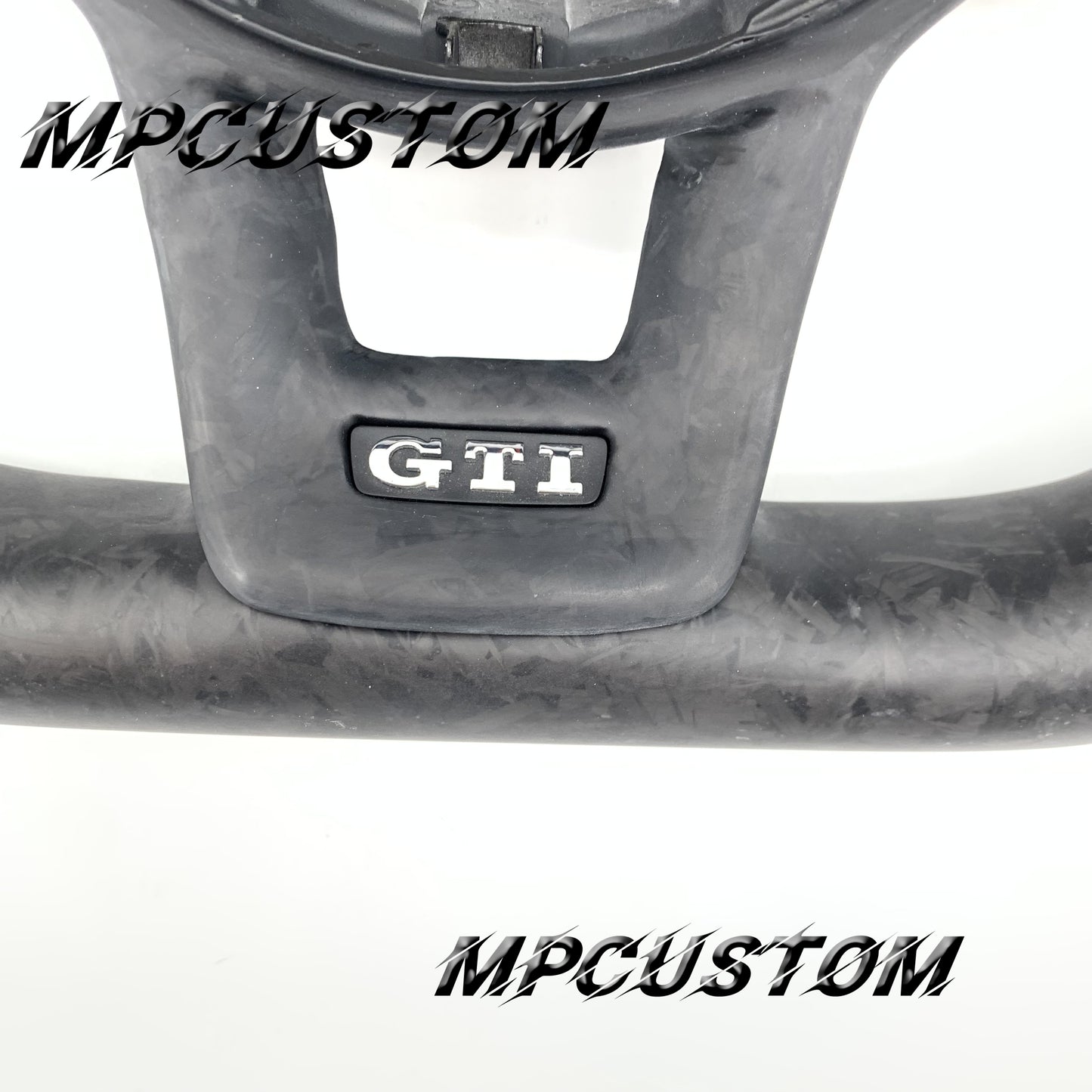 Mpcustom for Volkswagen MK7 2015-2019 carbon fiber steering wheel red stripe line and round top