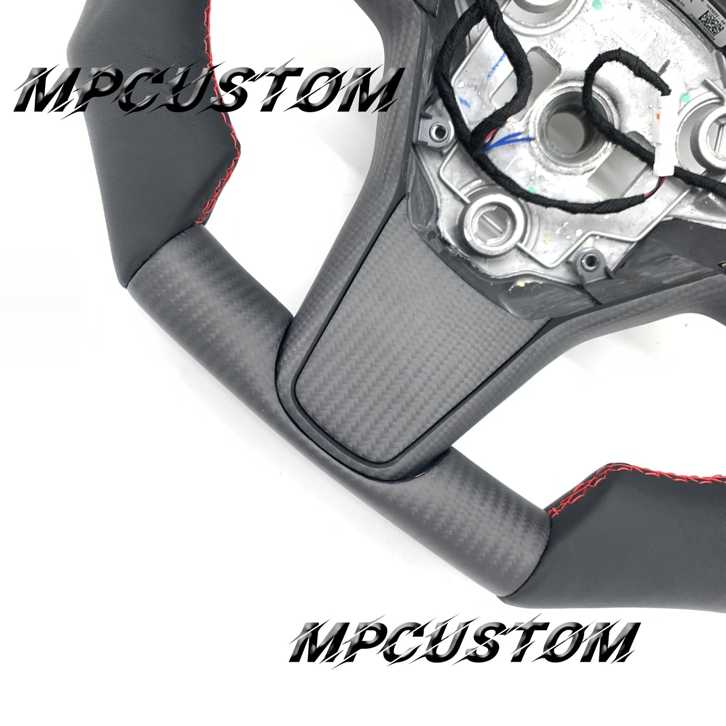 Mpcustom for Tesla model 3 Y carbon fiber steering wheel f1 shape and matte