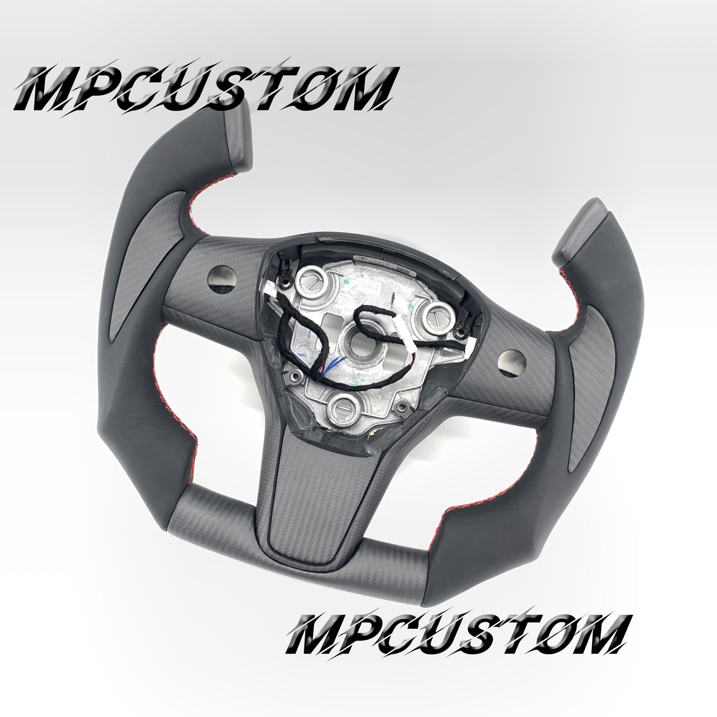 Mpcustom for Tesla model 3 Y carbon fiber steering wheel f1 shape and matte