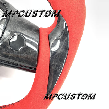 Mpcustom for Tesla model 3 Y carbon fiber steering wheel f1 and flat bottom