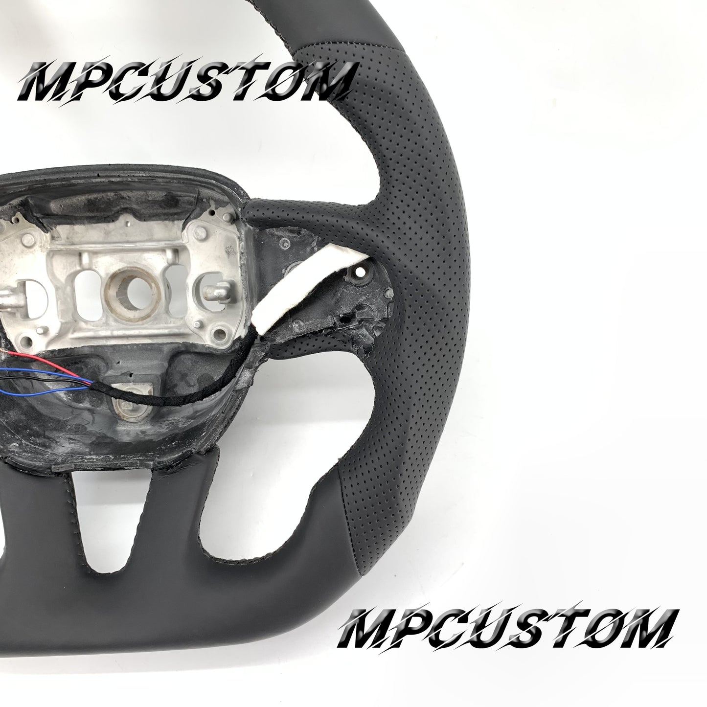 Mpcustom for Dodge SRT Challenger 2015-2021 carbon fiber steering wheel black stitching