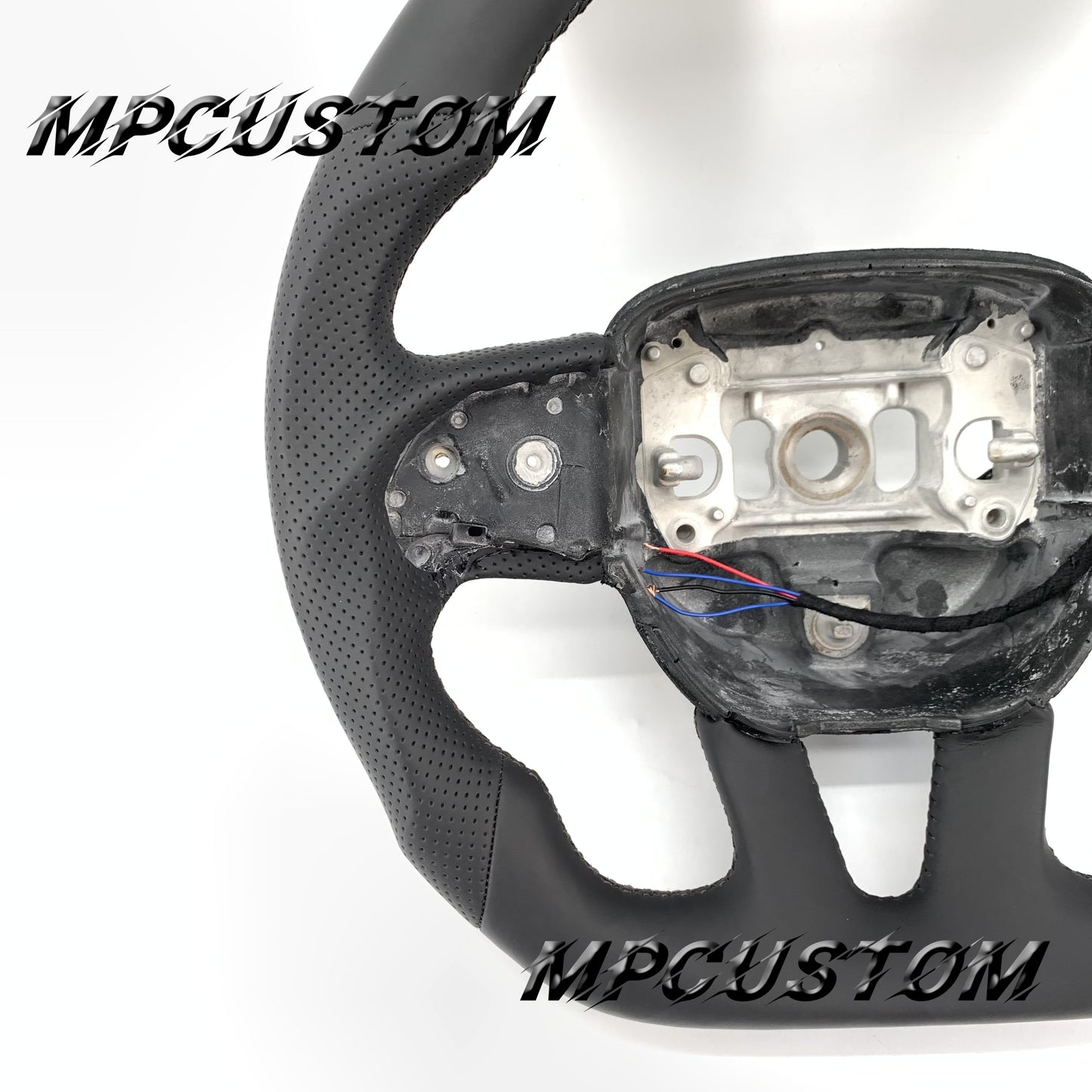 Mpcustom for Dodge SRT Challenger 2015-2021 carbon fiber steering wheel black stitching