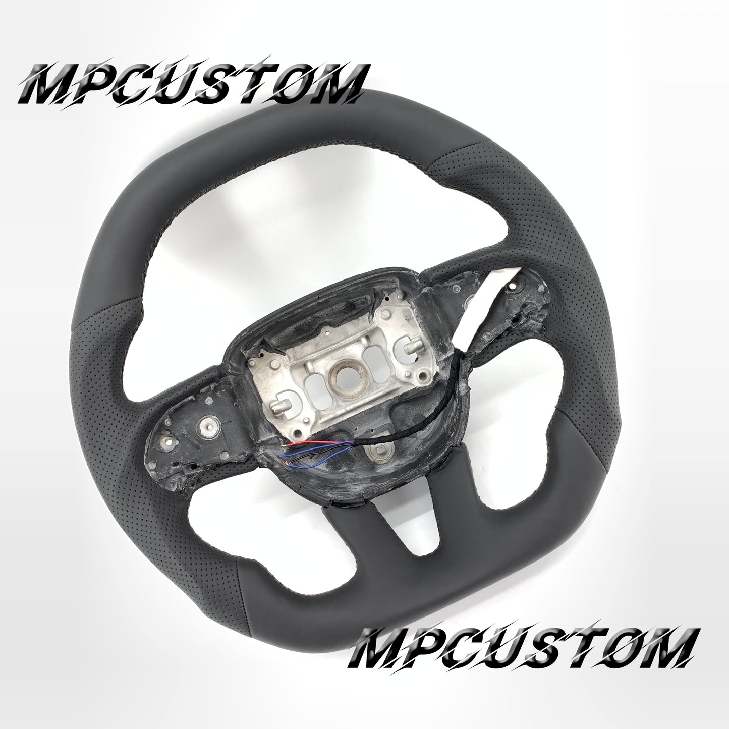 Mpcustom for Dodge SRT Challenger 2015-2021 carbon fiber steering wheel black stitching