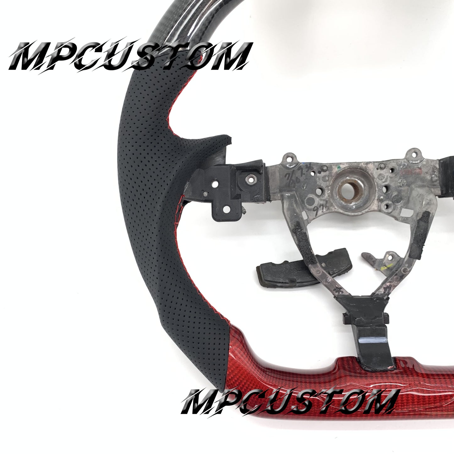 Mpcustom for Lexus gs 350 2008 carbon fiber steering wheel round top