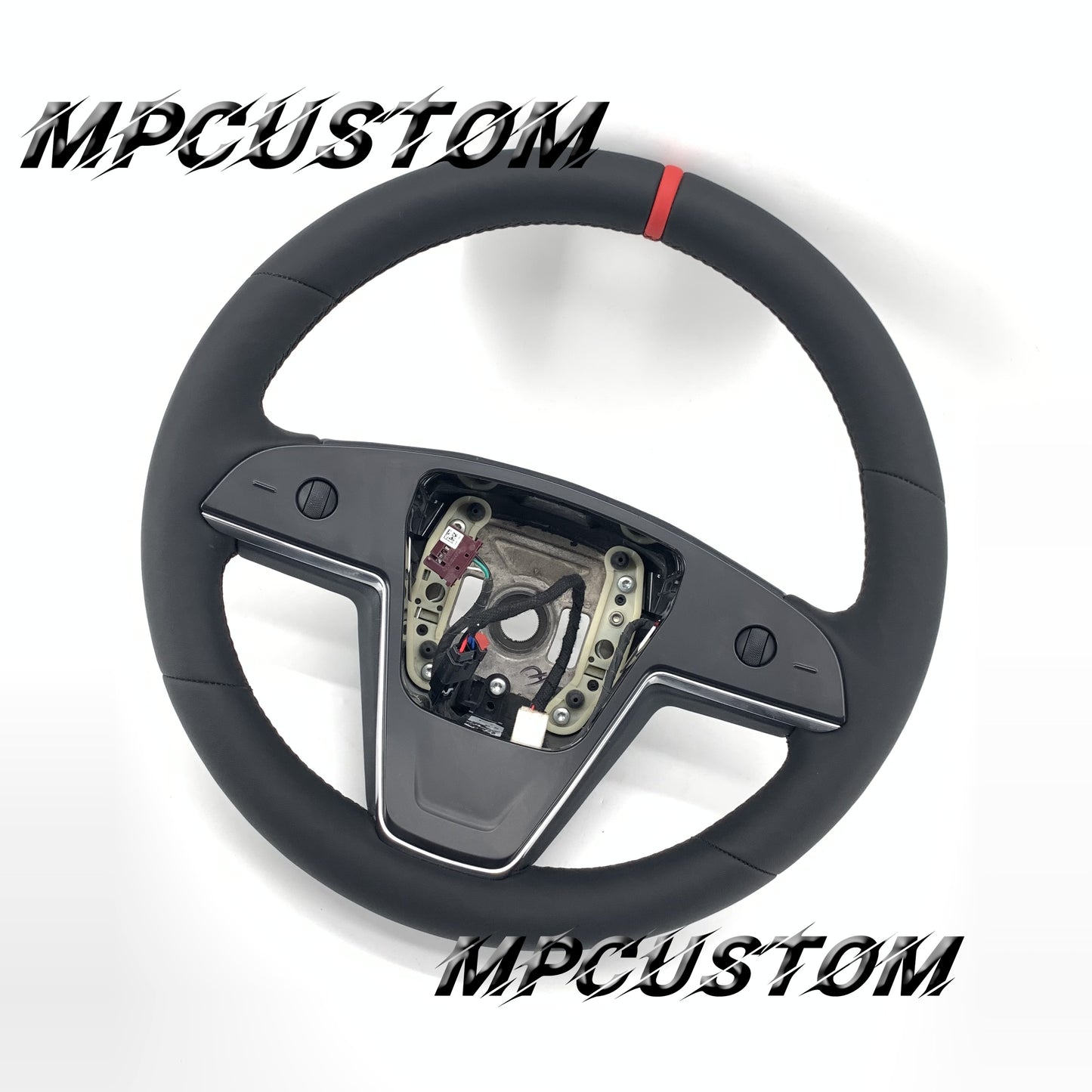 Mpcustom for Tesla new model S  carbon fiber steering wheel round bottom