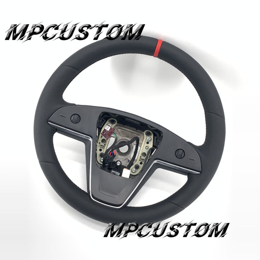 Mpcustom for Tesla new model S  carbon fiber steering wheel round bottom