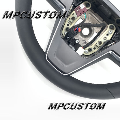 Mpcustom for Tesla new model S carbon fiber steering wheel smooth and round top