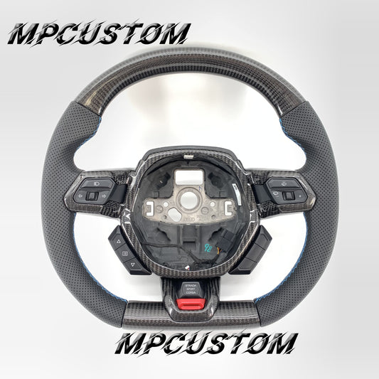 Mpcustom for Lamborghini Huracan 2014-2021 carbon fiber steering wheel gloss and round top