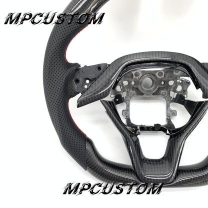 Mpcustom for Honda 10th gen Accord 2018-2022 carbon fiber steering wheel gloss and red stripe line