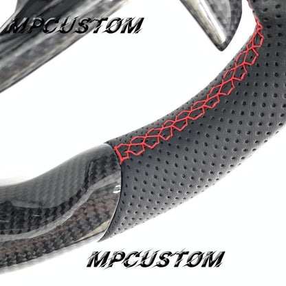 Mpcustom for Honda 10th gen Accord 2018-2022 carbon fiber steering wheel gloss and red stripe line