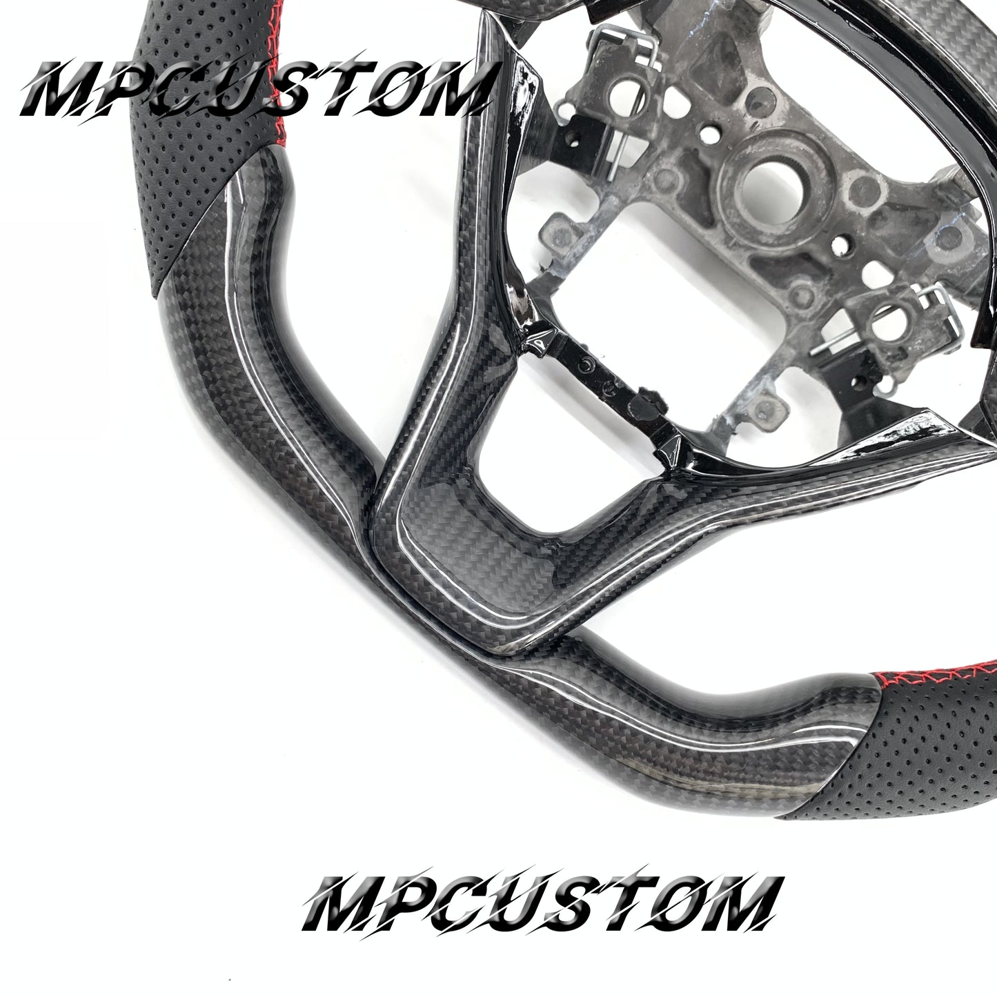 Mpcustom for Honda 10th gen Accord 2018-2022 carbon fiber steering wheel red stripe line