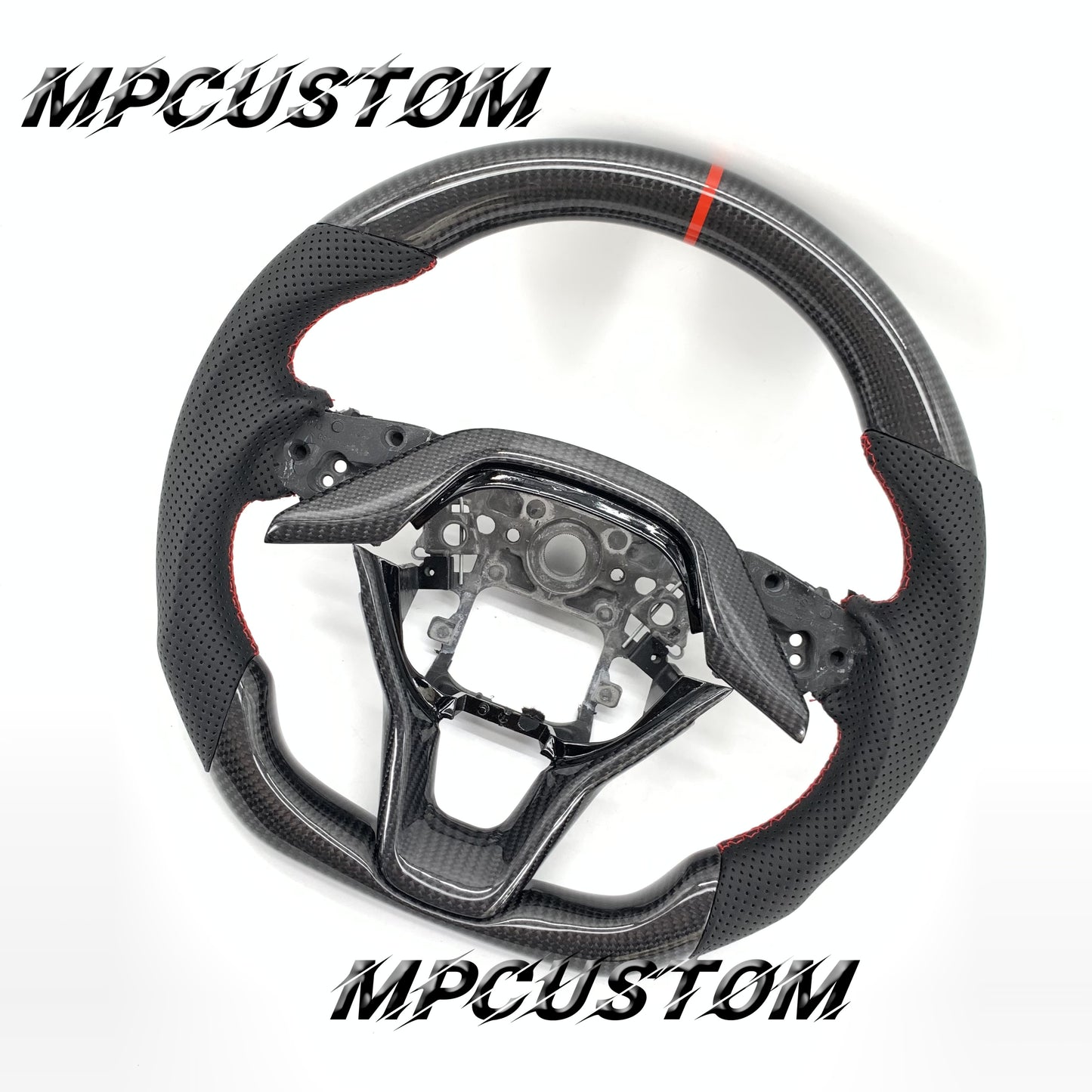 Mpcustom for Honda 10th gen Accord 2018-2022 carbon fiber steering wheel red stripe line