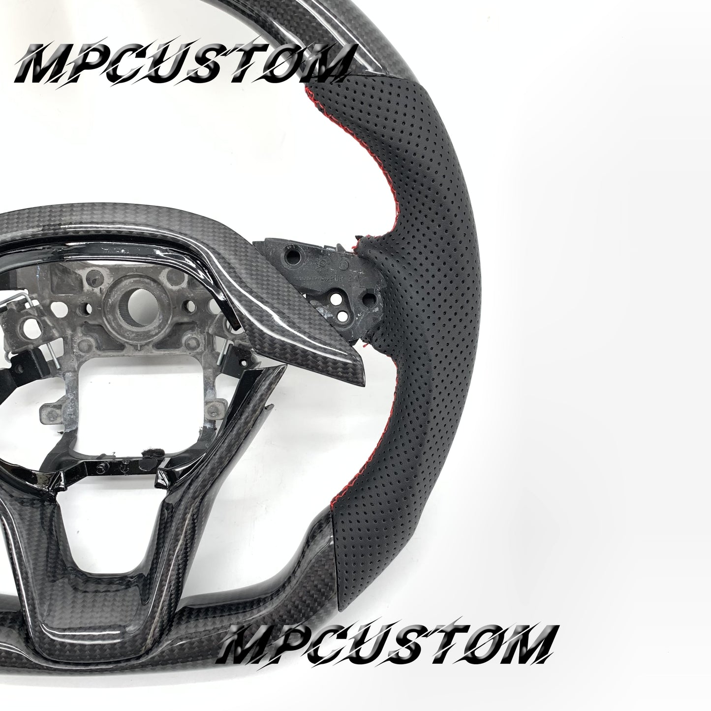 Mpcustom for Honda 10th gen Accord 2018-2022 carbon fiber steering wheel red stripe line