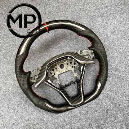 MPCUSTOM Fit For Honda 10th gen Accord/EXL EX LX 2018-2022/Insight 2019-2021 red carbon fiber steering wheel black perforated leather red center line