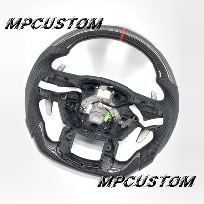 Mpcustom for Ford F150 carbon fiber steering wheel red stitching