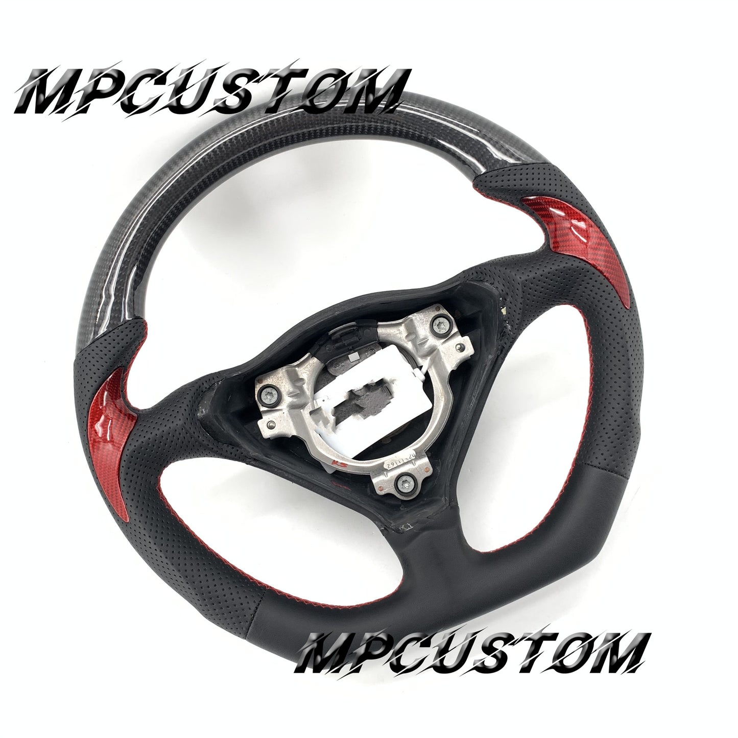 Mpcustom for Porsche 996 carbon fiber steering wheel black perforated leather