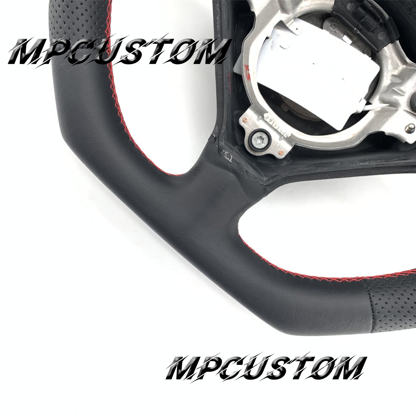 Mpcustom for Porsche 996 carbon fiber steering wheel black perforated leather