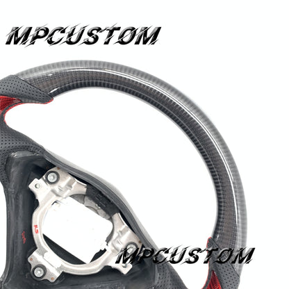 Mpcustom for Porsche 996 carbon fiber steering wheel black perforated leather