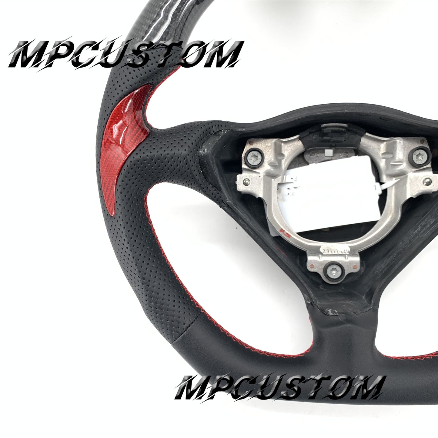 Mpcustom for Porsche 996 carbon fiber steering wheel black perforated leather