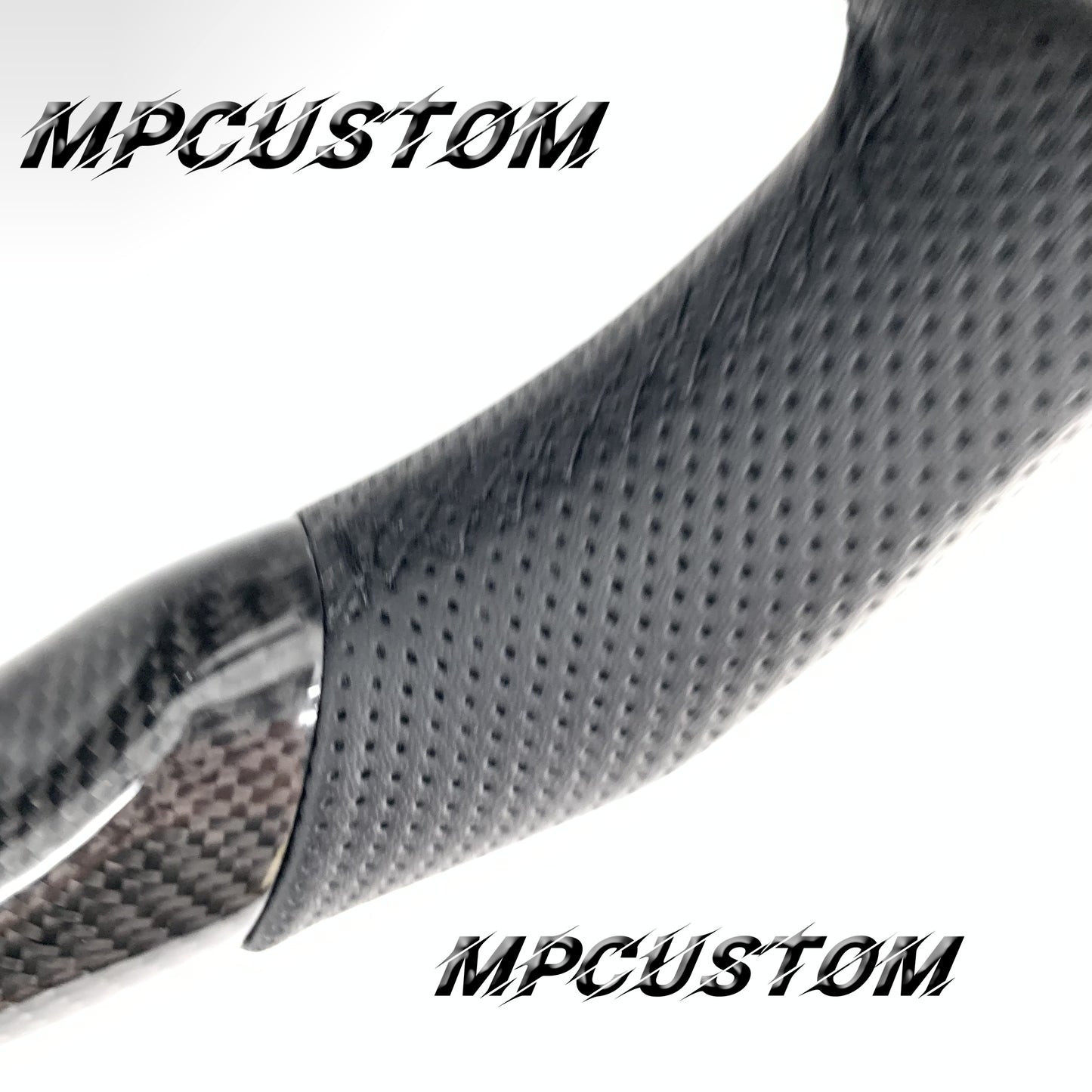 Mpcustom for Maserati Ghibli 2014-2019 carbon fiber steering wheel black stitching