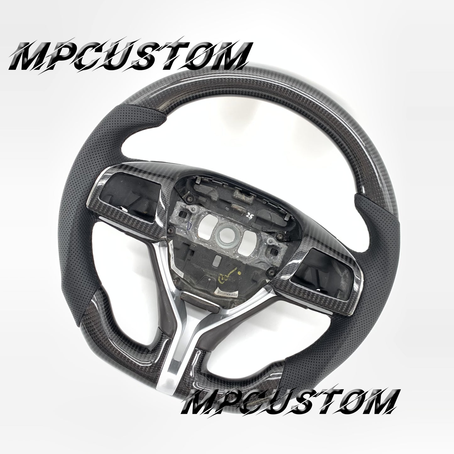 Mpcustom for Maserati Ghibli 2014-2019 carbon fiber steering wheel round top