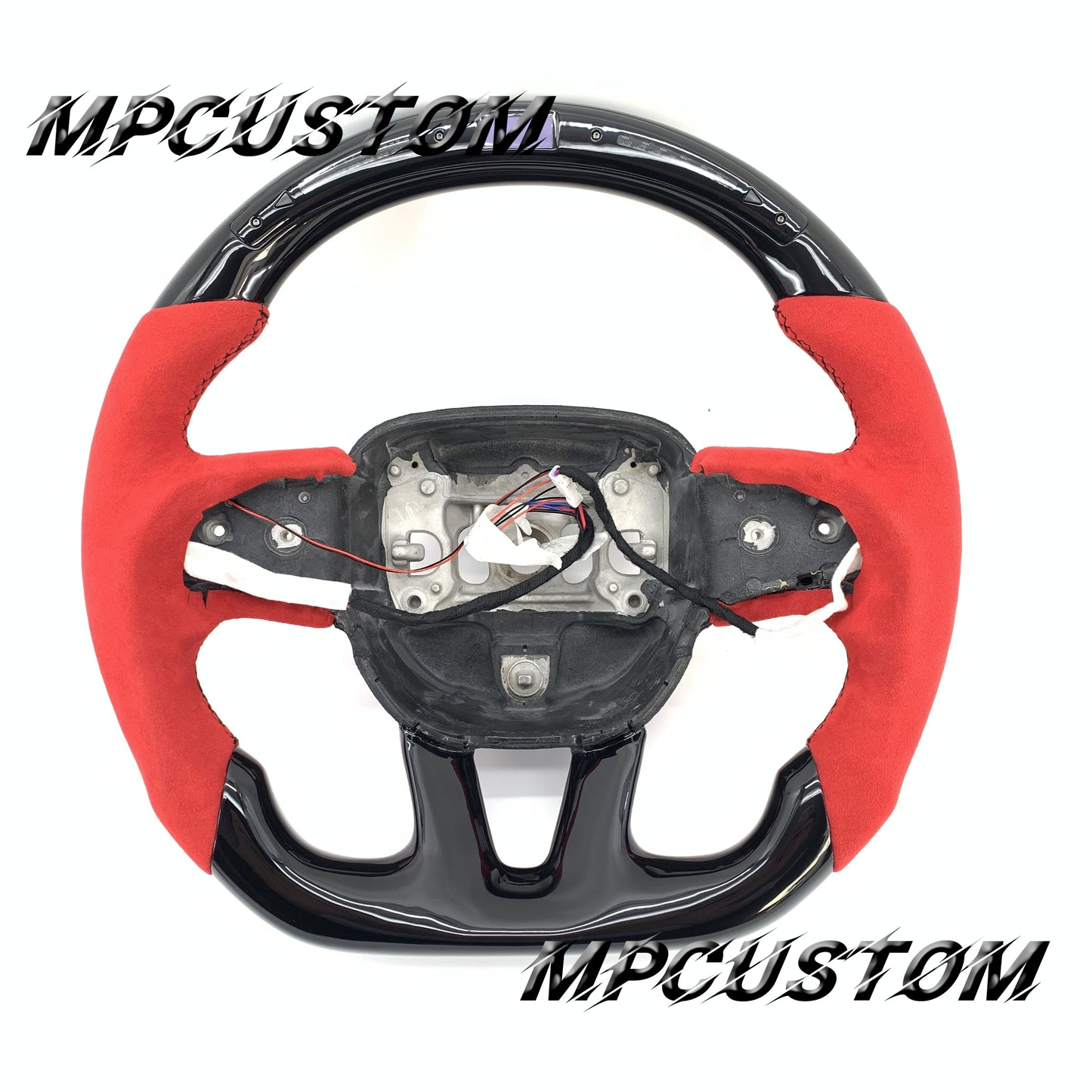 Mpcustom for Dodge SRT Challenger 2015-2021  carbon fiber steering wheel gloss and led