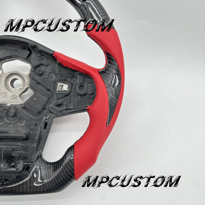 Mpcustom for Toyota Supra 2020 carbon fiber steering wheel gloss and led