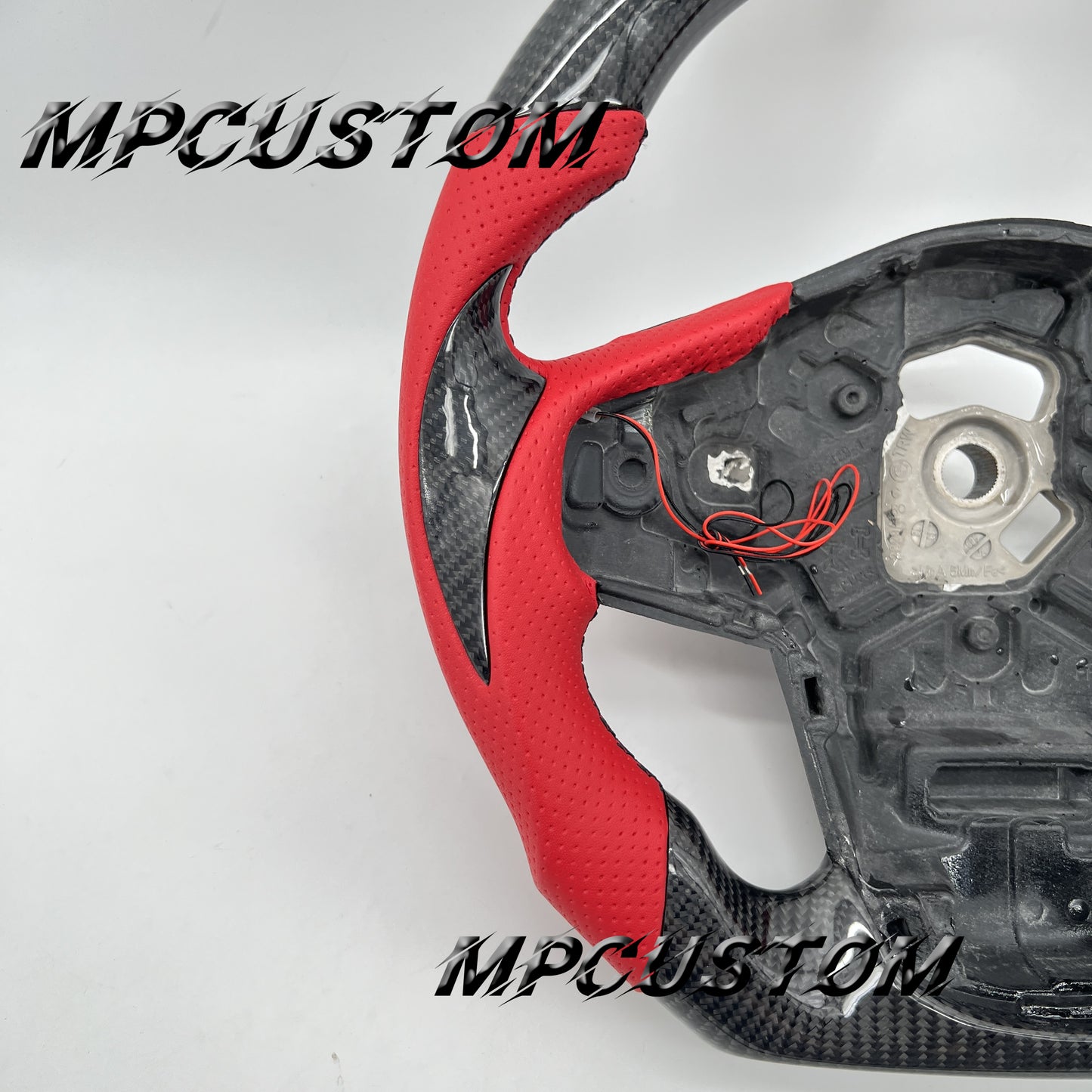 Mpcustom for Toyota Supra 2020 carbon fiber steering wheel led and black stitching