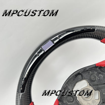 Mpcustom for Toyota Supra 2020 carbon fiber steering wheel round top and led