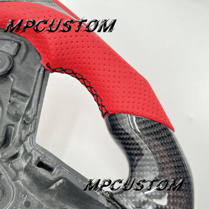 Mpcustom for Toyota Supra 2020 carbon fiber steering wheel round top and led