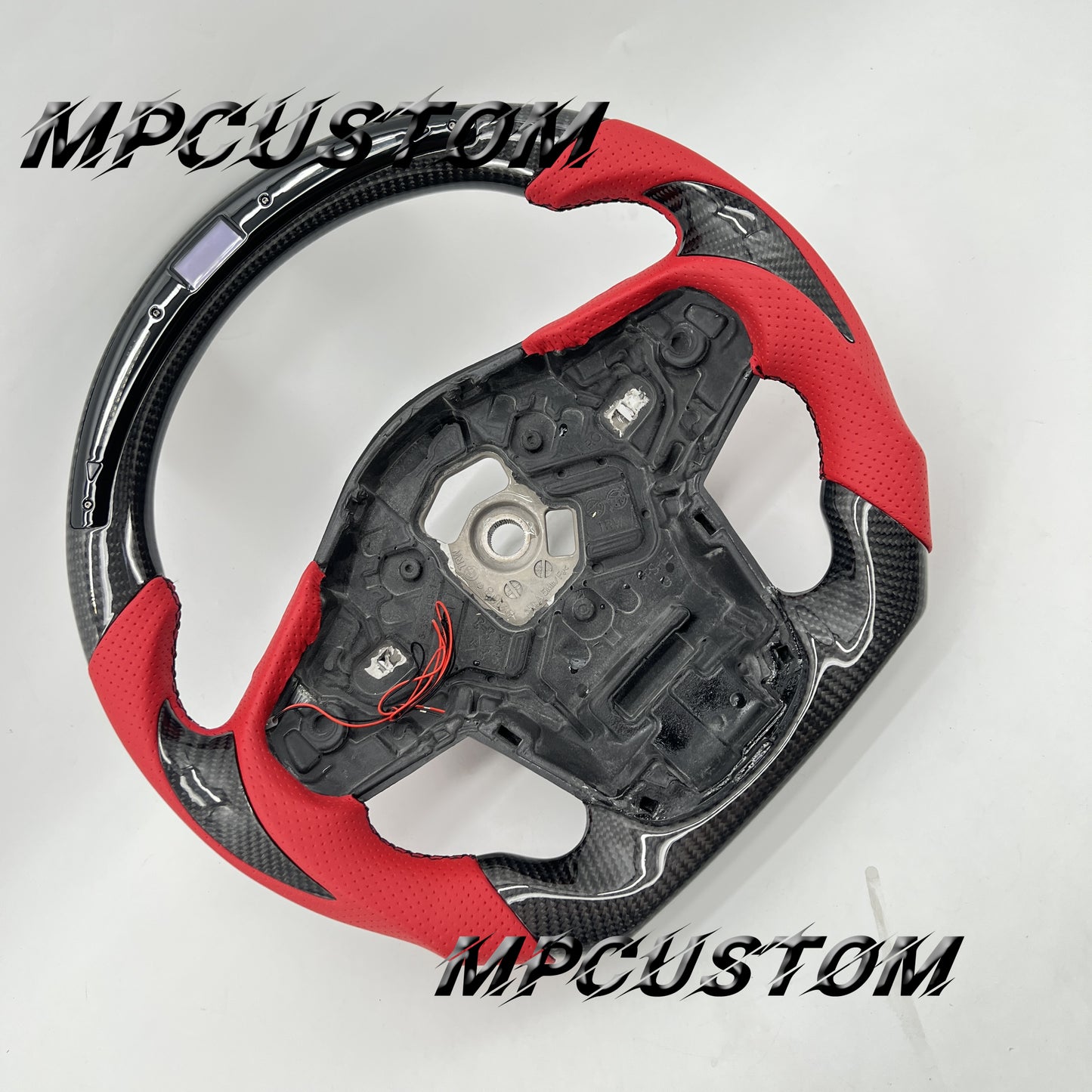 Mpcustom for Toyota Supra 2020 carbon fiber steering wheel gloss and led