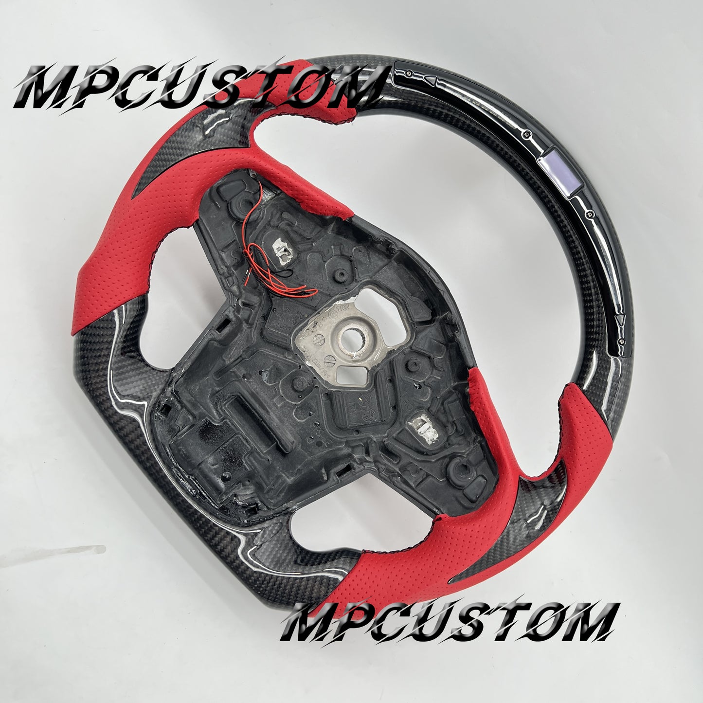 Mpcustom for Toyota Supra 2020 carbon fiber steering wheel led and black stitching