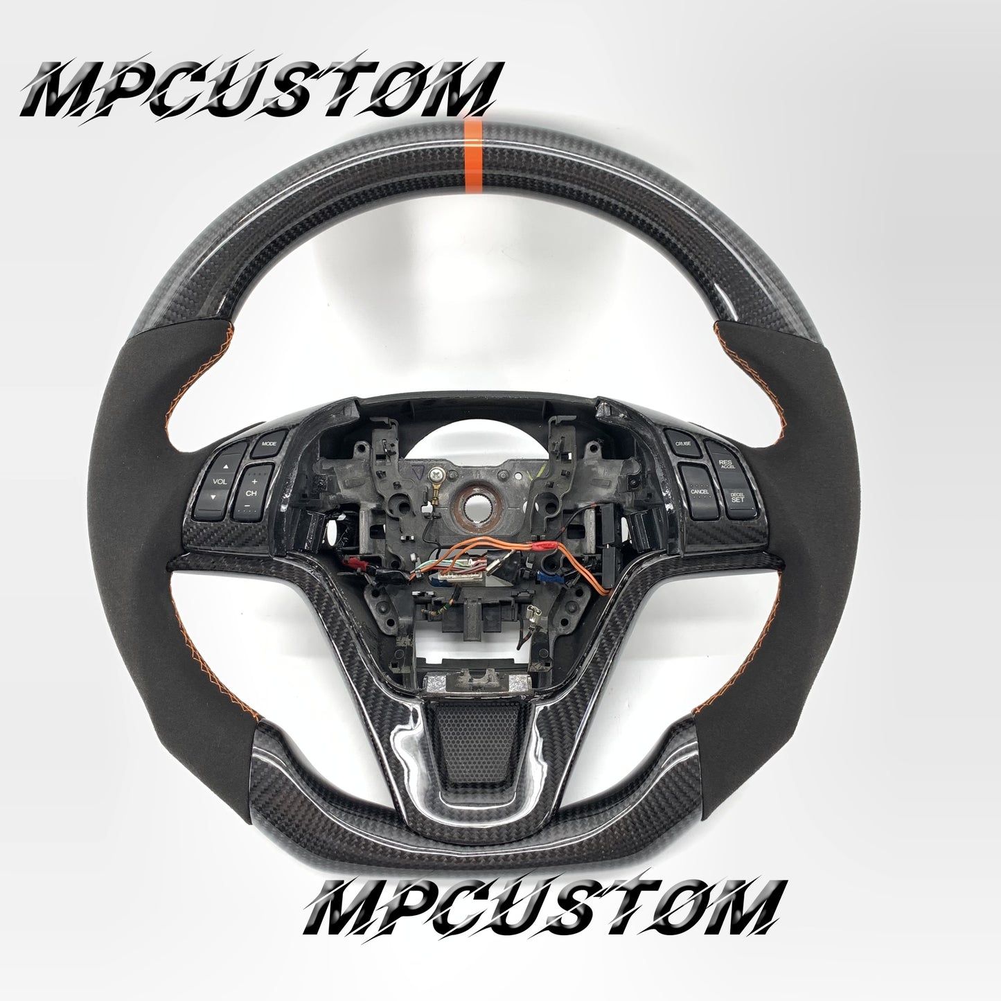 Mpcustom for Honda CRV 2007-2011 carbon fiber steering wheel flat bottom