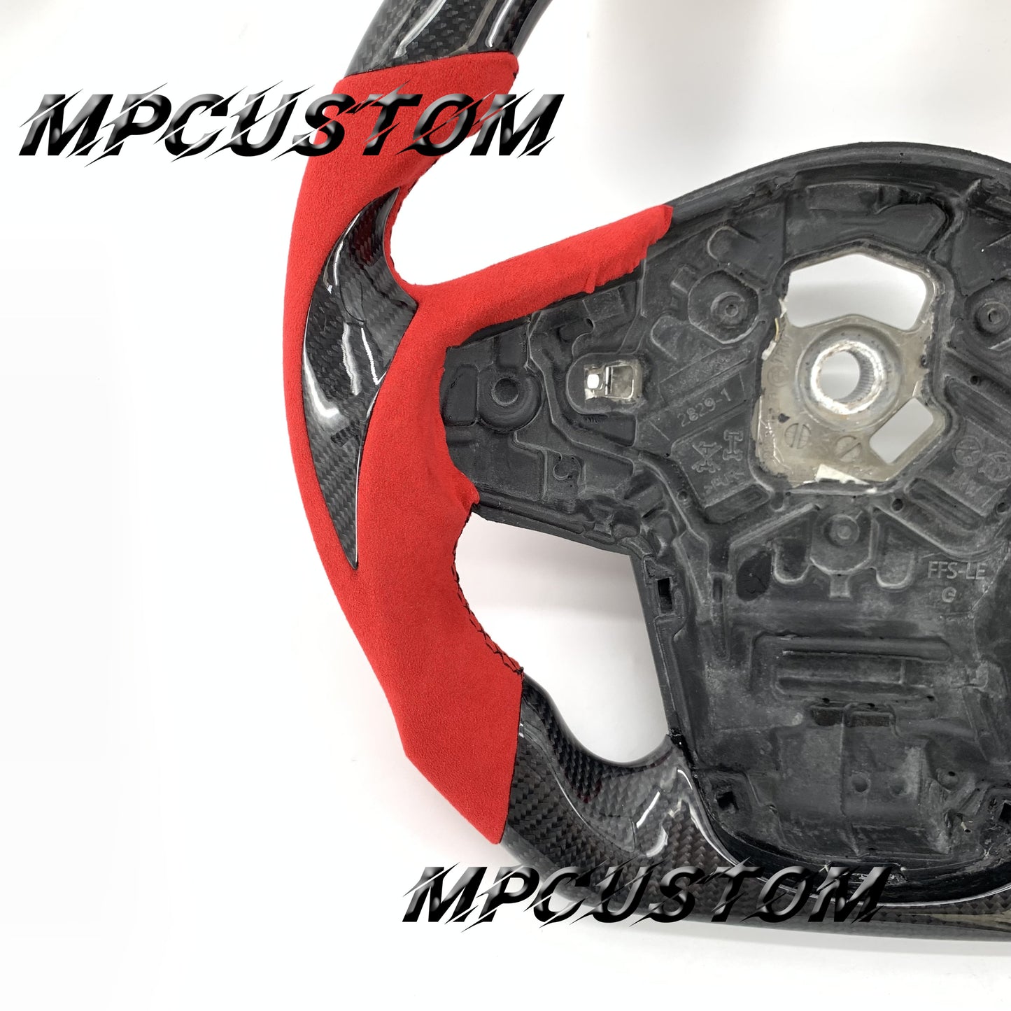 Mpcustom for Toyota Supra 2020 carbon fiber steering wheel round top and Alcantara