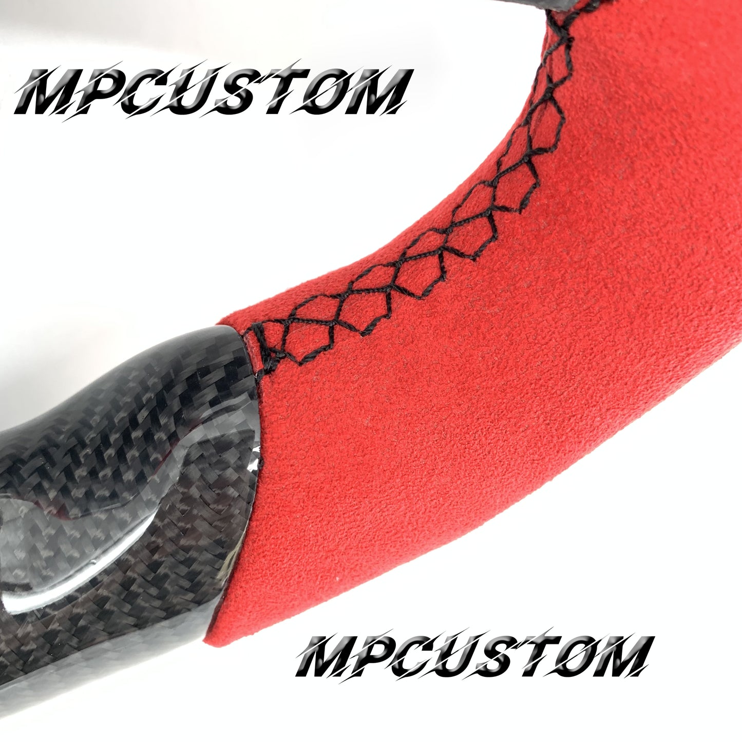 Mpcustom for Toyota Supra 2020 carbon fiber steering wheel round top and Alcantara
